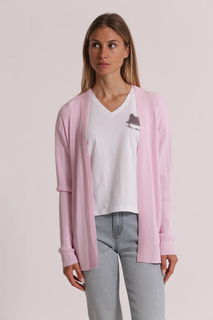 CARDIGAN IN MAGLIA APERTO TRAFORATO