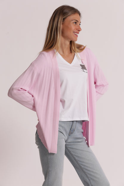 CARDIGAN IN MAGLIA APERTO TRAFORATO