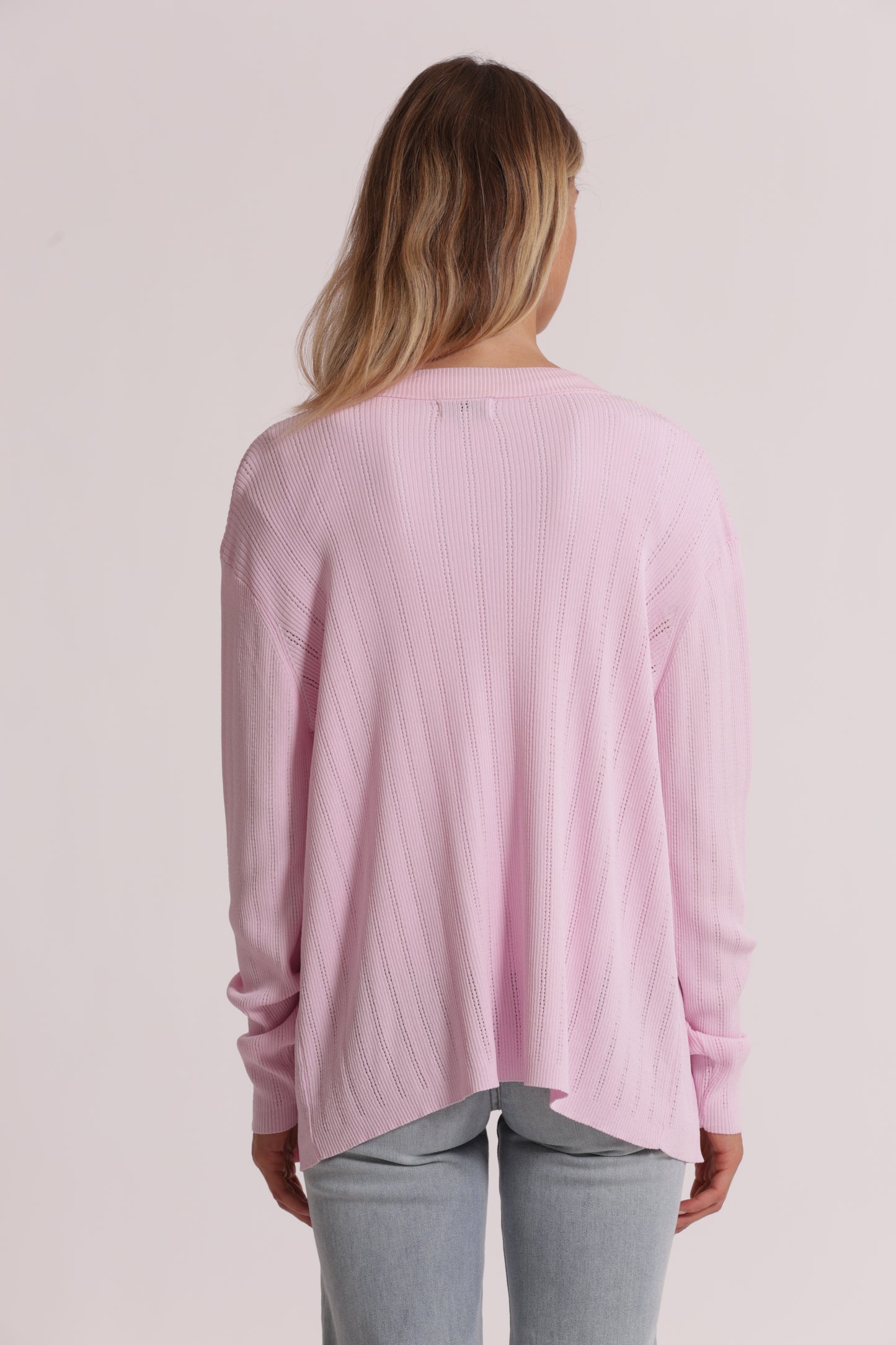 CARDIGAN IN MAGLIA APERTO TRAFORATO