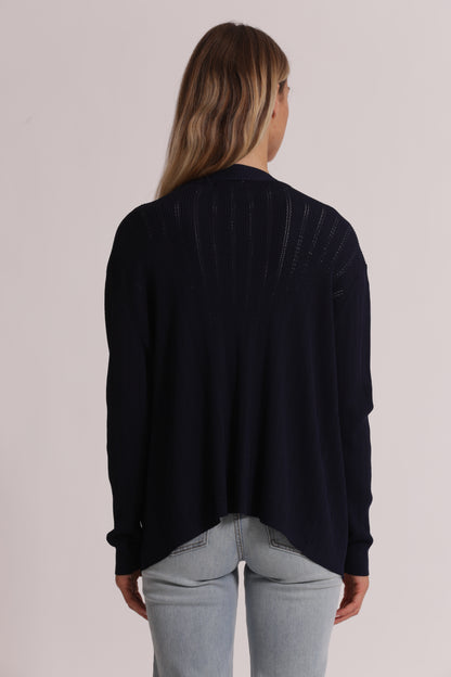 CARDIGAN IN MAGLIA APERTO TRAFORATO