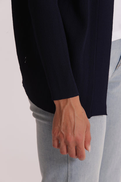 CARDIGAN IN MAGLIA APERTO TRAFORATO