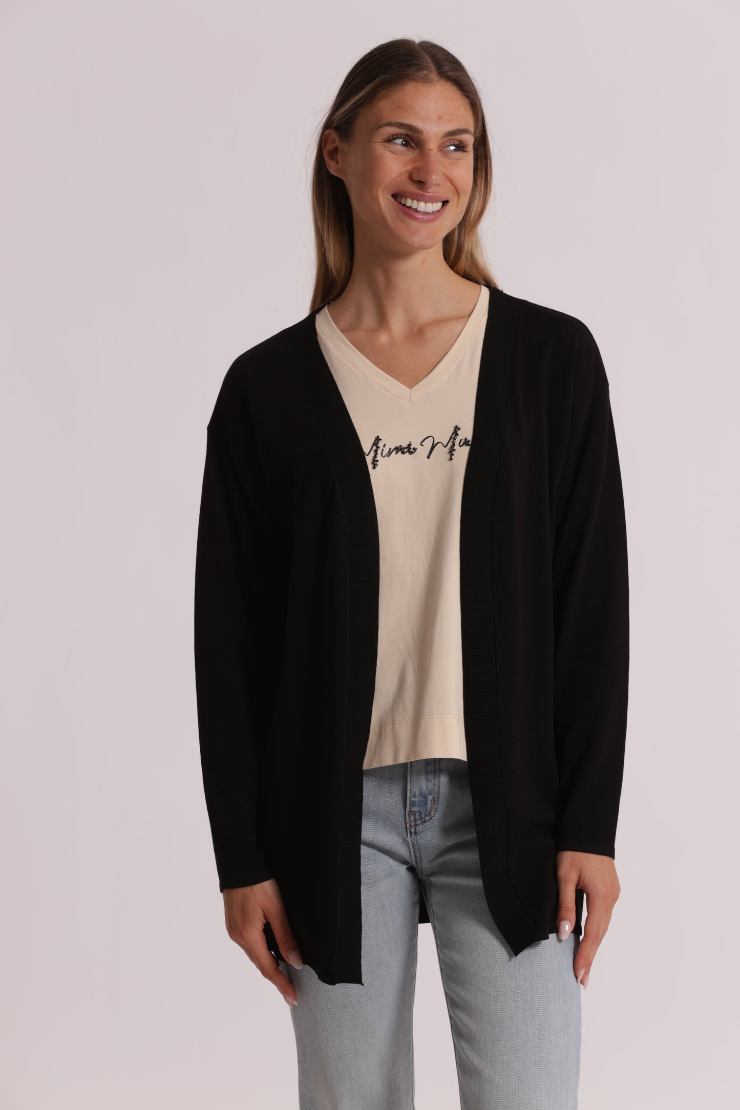 CARDIGAN IN MAGLIA APERTO LISCIO