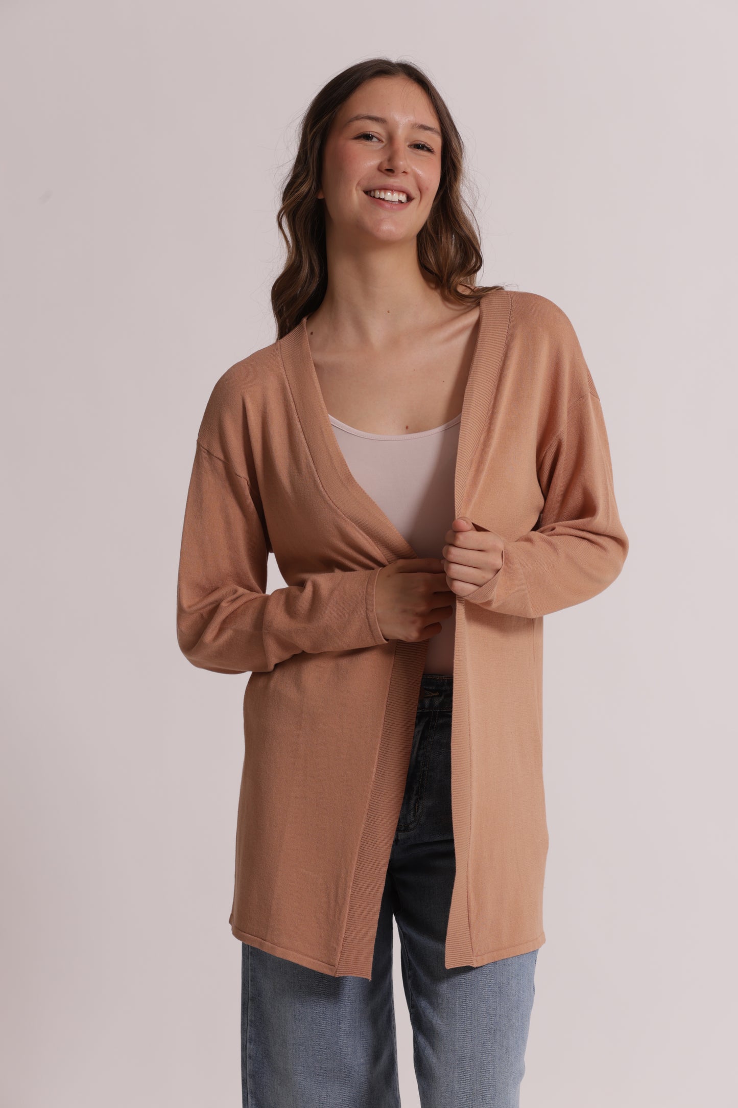 CARDIGAN IN MAGLIA APERTO LISCIO