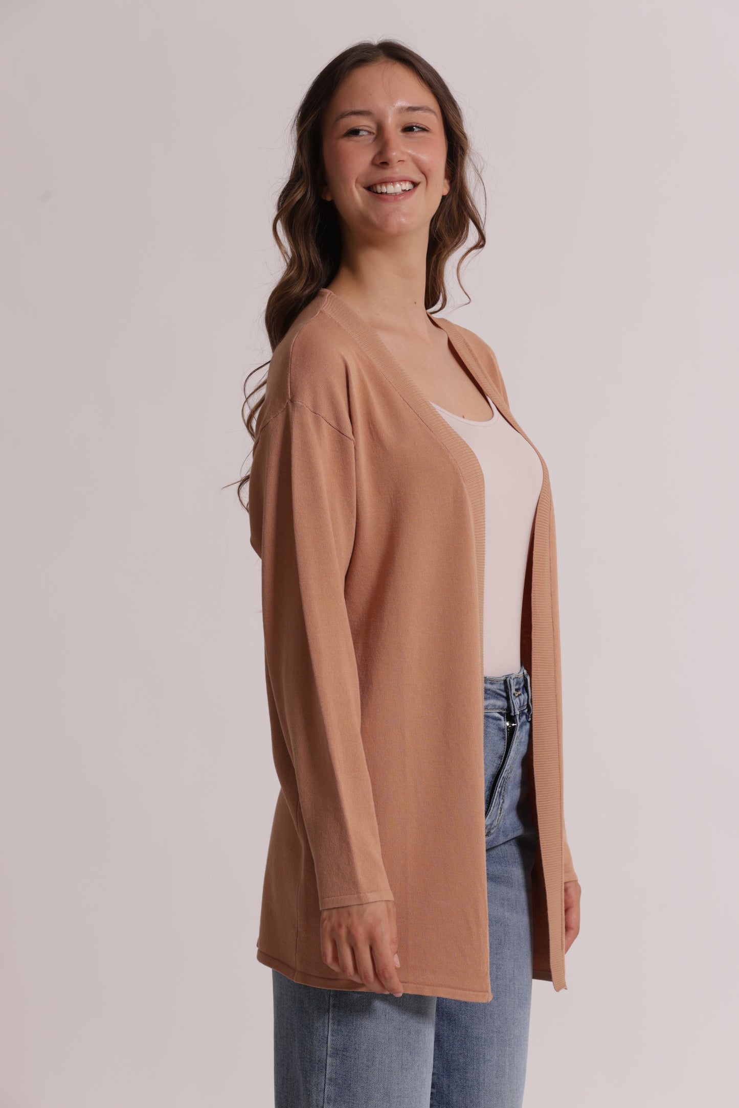 CARDIGAN IN MAGLIA APERTO LISCIO
