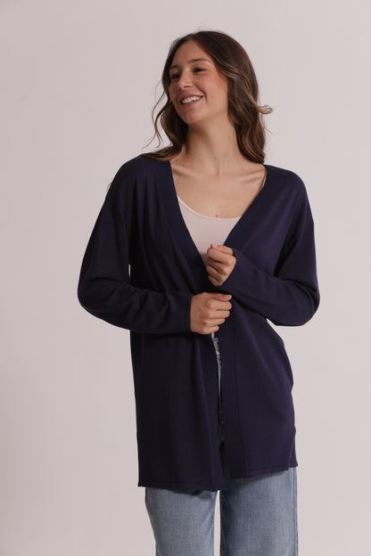 CARDIGAN IN MAGLIA APERTO LISCIO