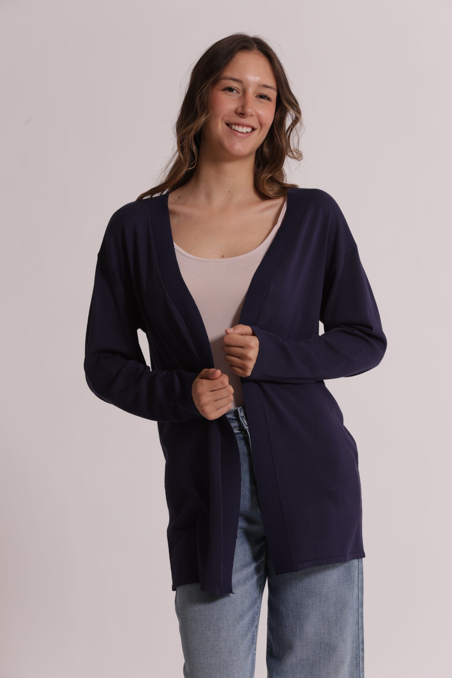 CARDIGAN IN MAGLIA APERTO LISCIO