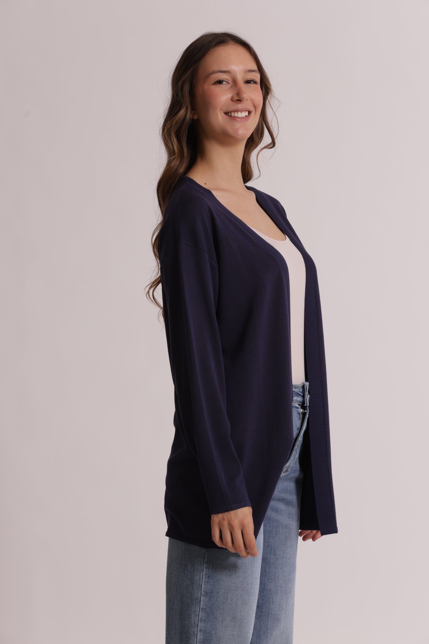 CARDIGAN IN MAGLIA APERTO LISCIO