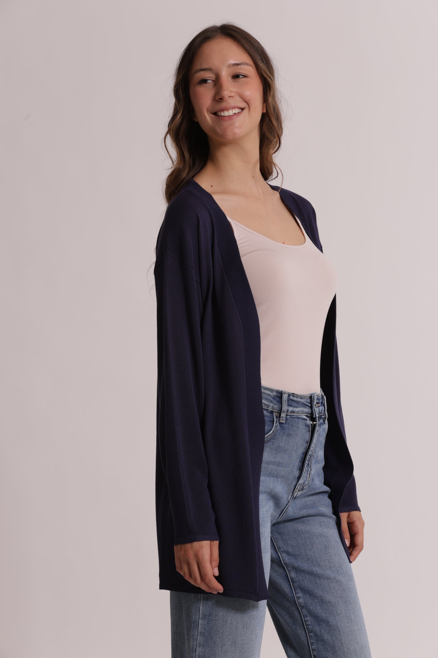 CARDIGAN IN MAGLIA APERTO LISCIO