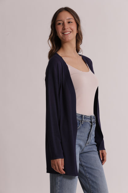 CARDIGAN IN MAGLIA APERTO LISCIO