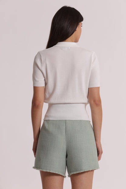 POLO IN MAGLIA A MANICHE CORTE