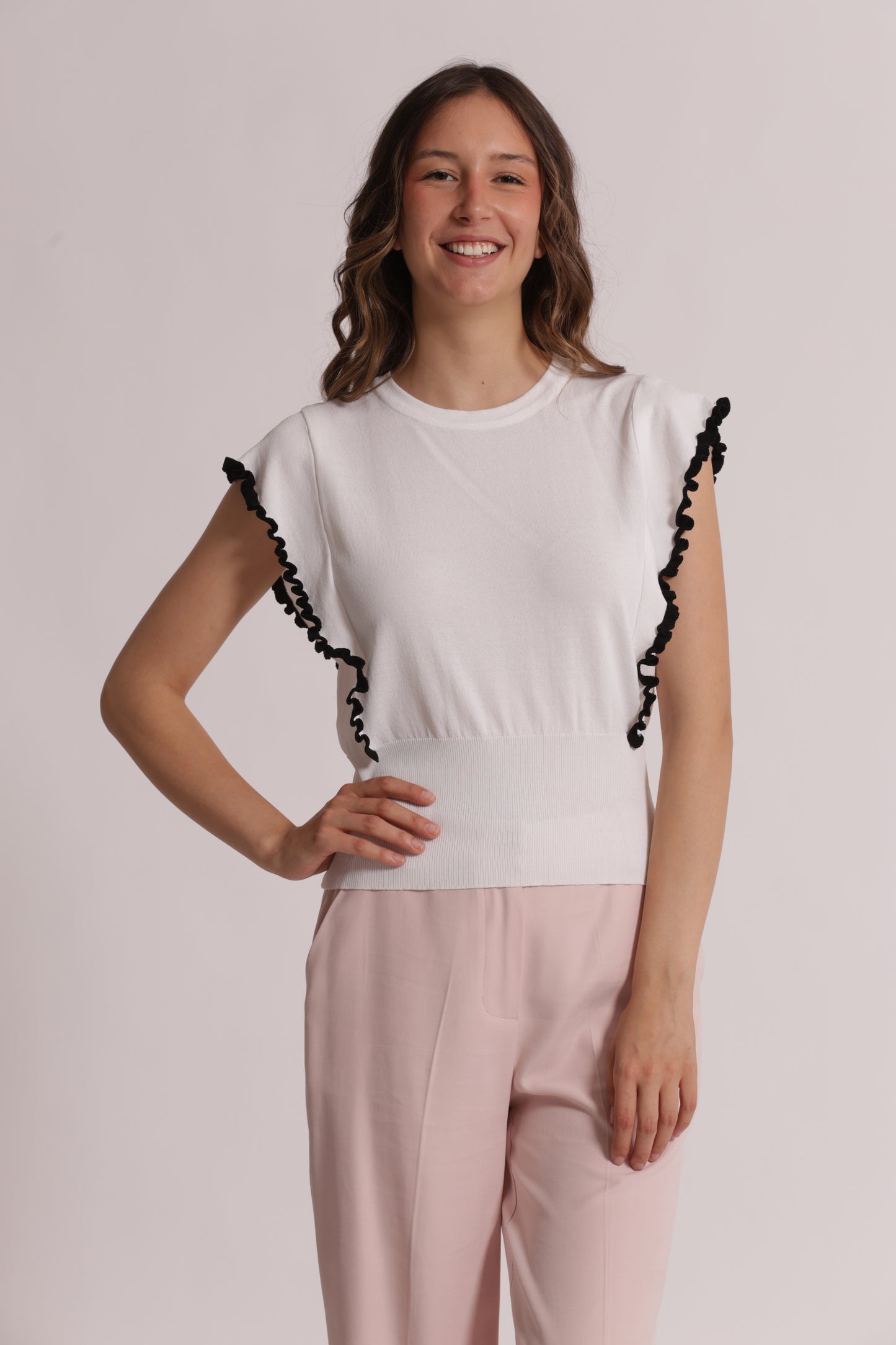 MAGLIA CON MANICHE VOULANT