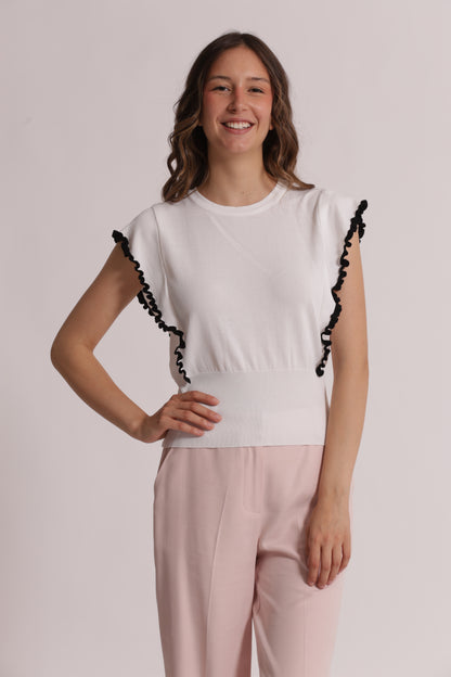 MAGLIA CON MANICHE VOULANT