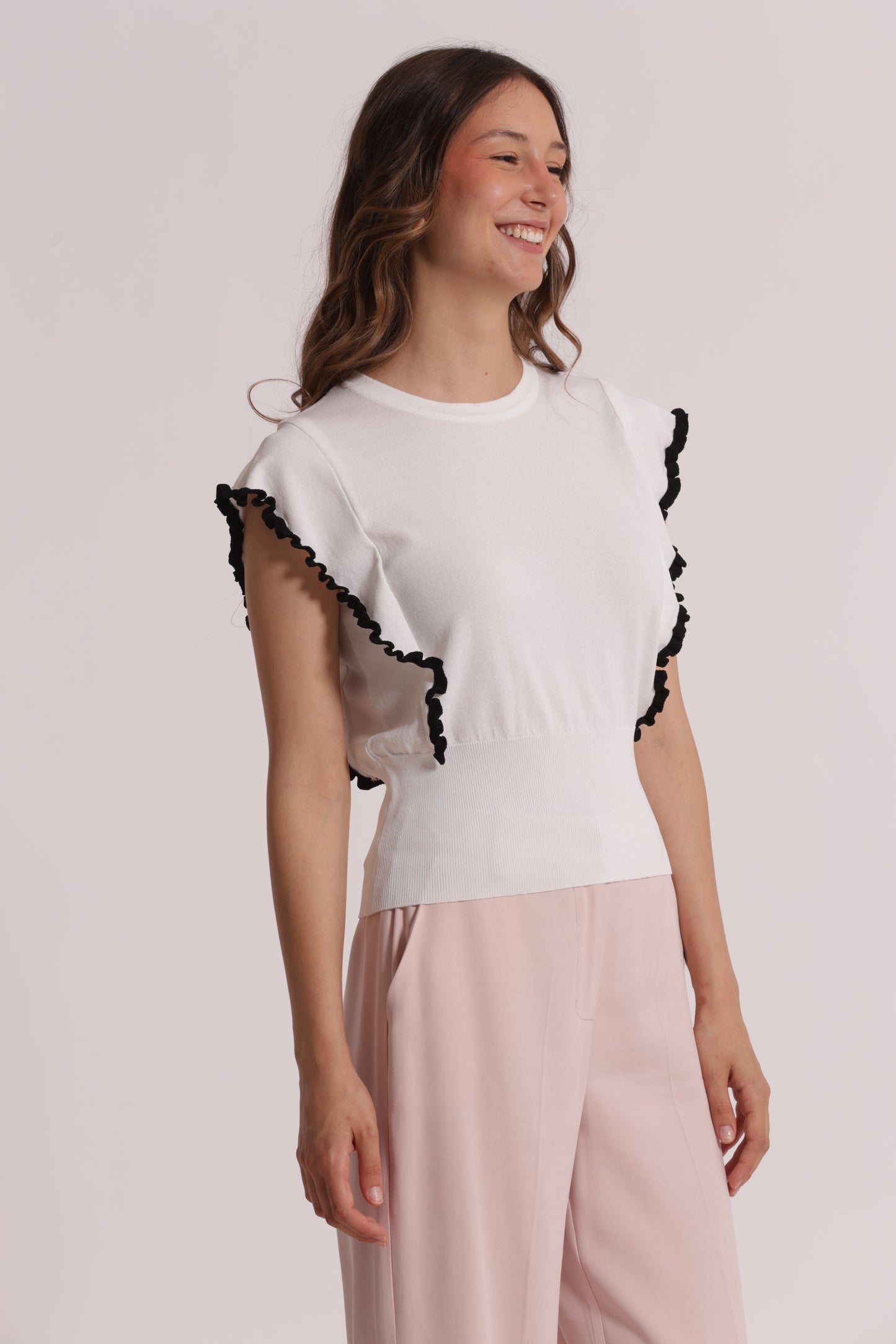 MAGLIA CON MANICHE VOULANT
