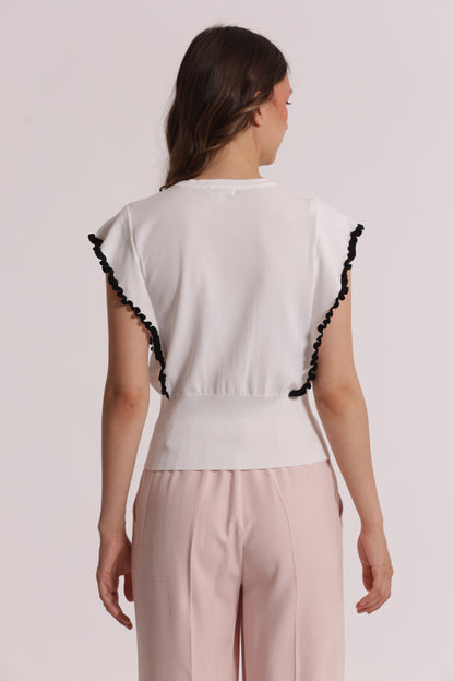 MAGLIA CON MANICHE VOULANT