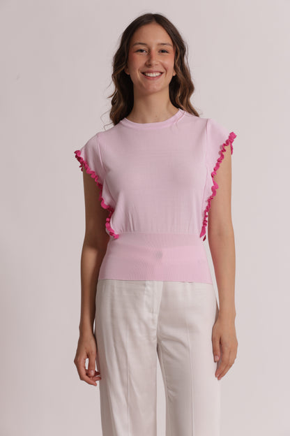MAGLIA CON MANICHE VOULANT