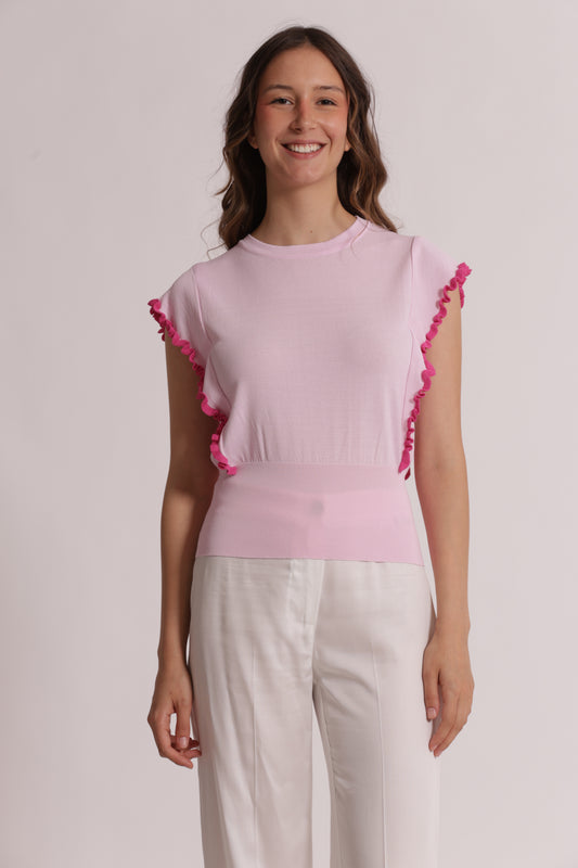 MAGLIA CON MANICHE VOULANT
