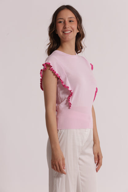 MAGLIA CON MANICHE VOULANT
