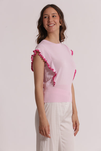 MAGLIA CON MANICHE VOULANT