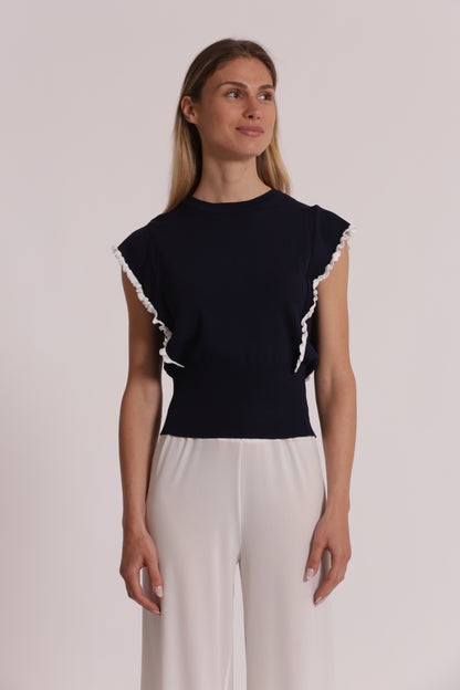 MAGLIA CON MANICHE VOULANT