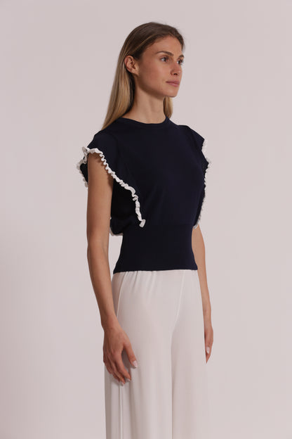 MAGLIA CON MANICHE VOULANT