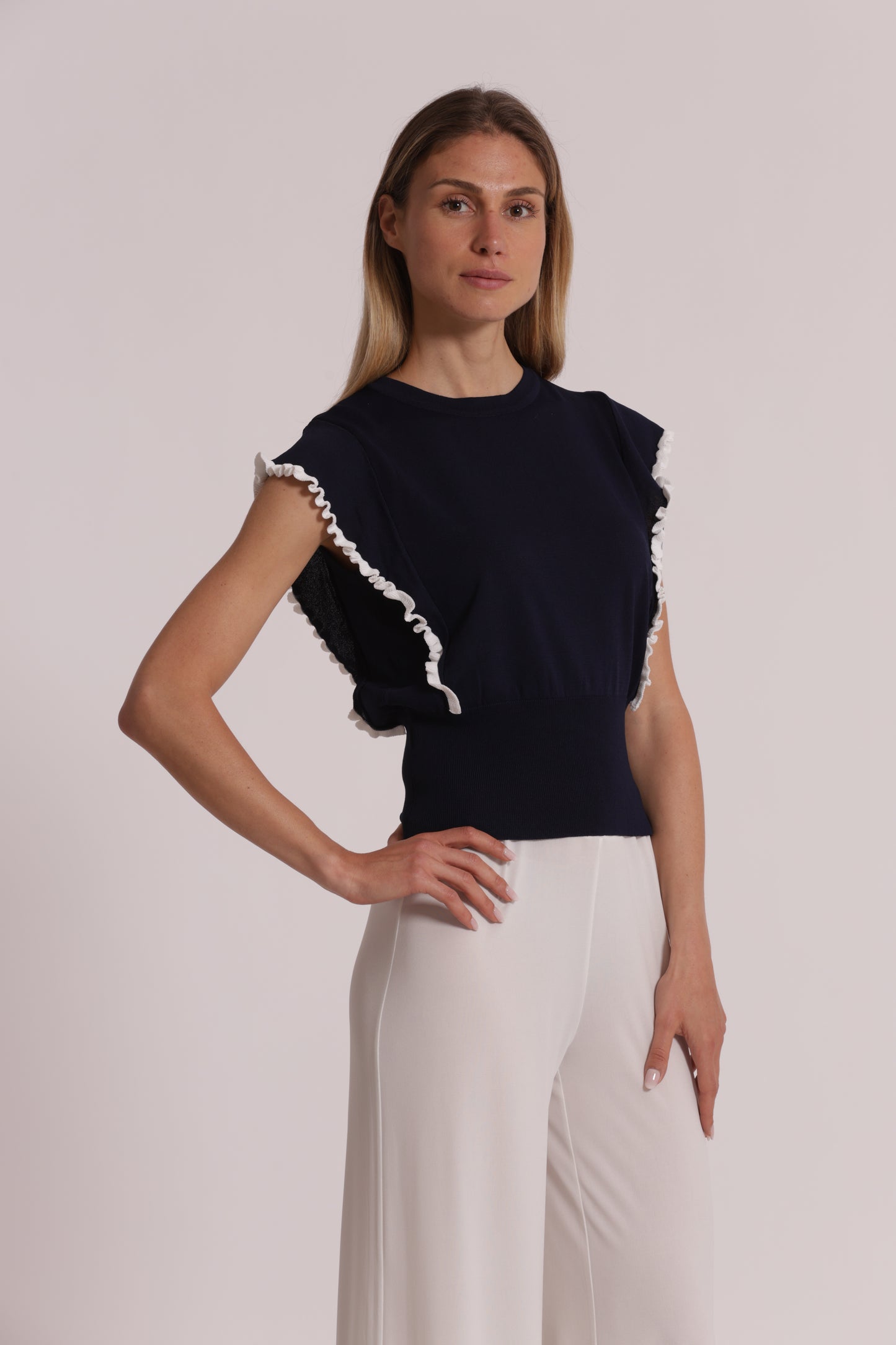 MAGLIA CON MANICHE VOULANT