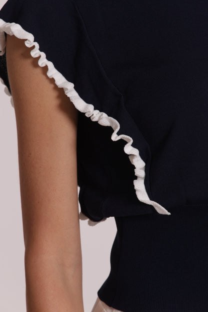 MAGLIA CON MANICHE VOULANT