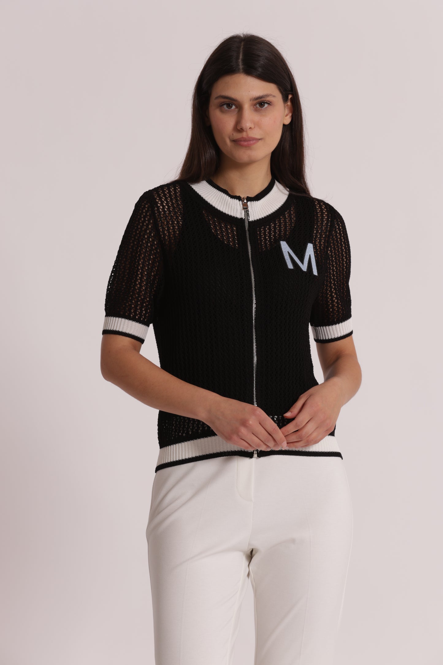 MAGLIA IN CROCHET CON ZIP
