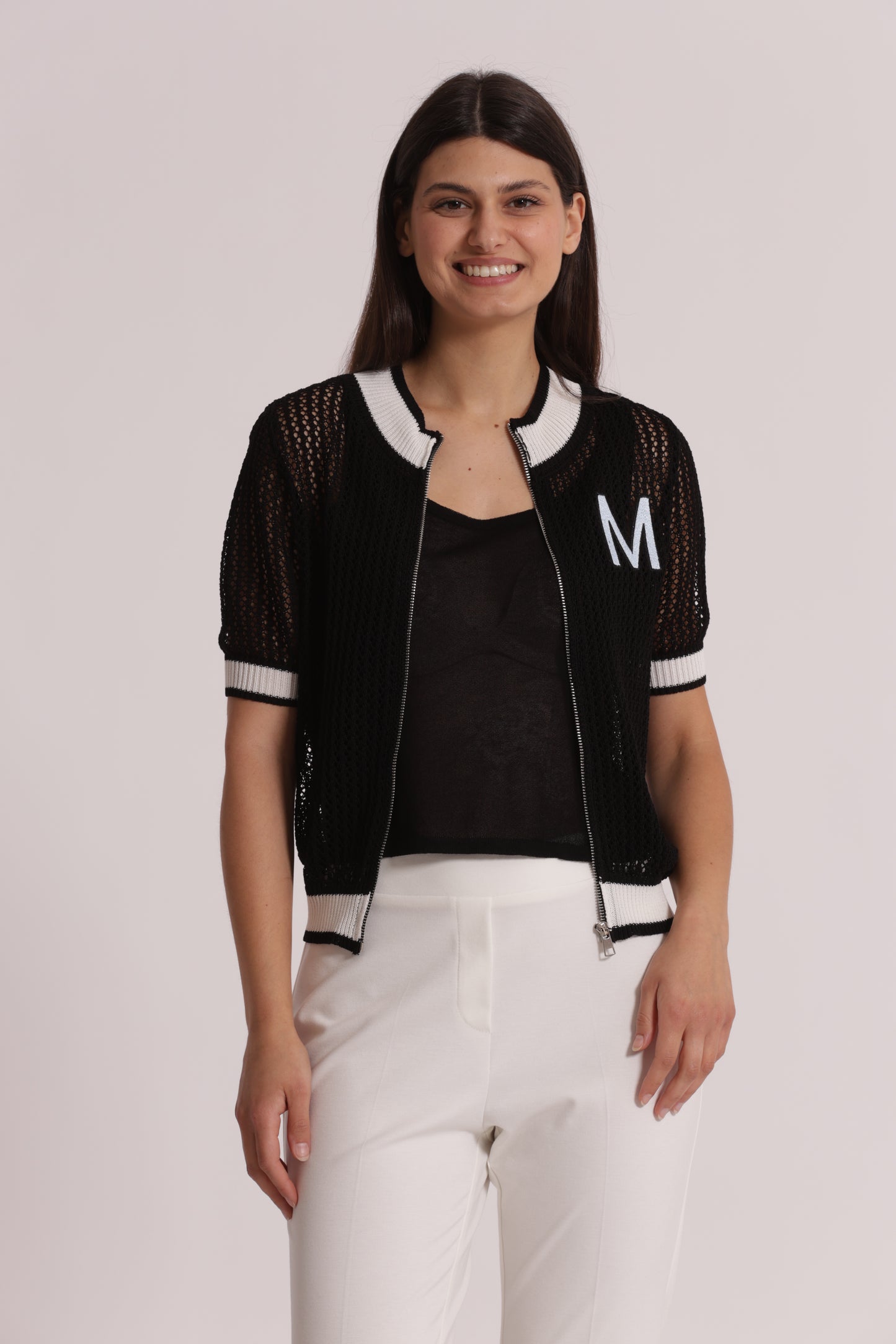 MAGLIA IN CROCHET CON ZIP