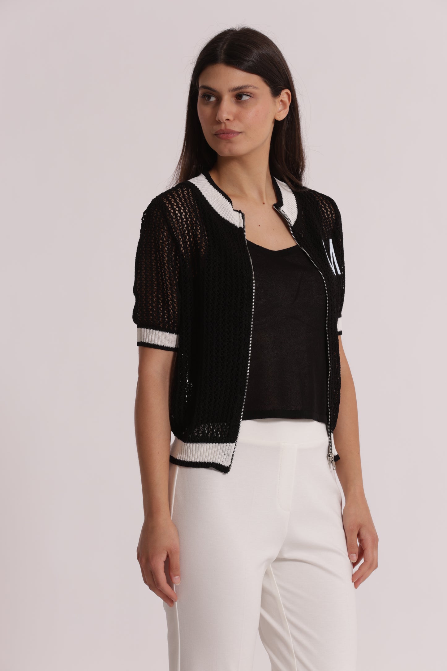 MAGLIA IN CROCHET CON ZIP