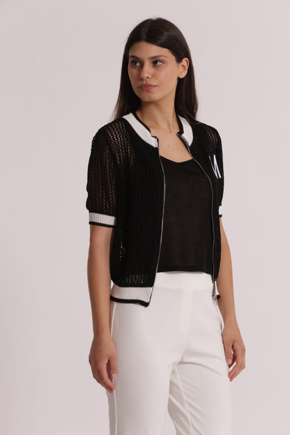 MAGLIA IN CROCHET CON ZIP