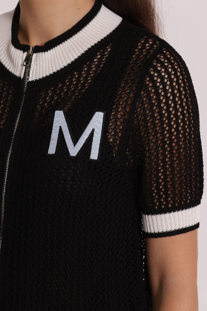 MAGLIA IN CROCHET CON ZIP