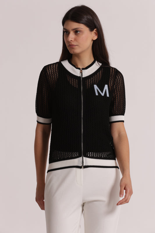 MAGLIA IN CROCHET CON ZIP