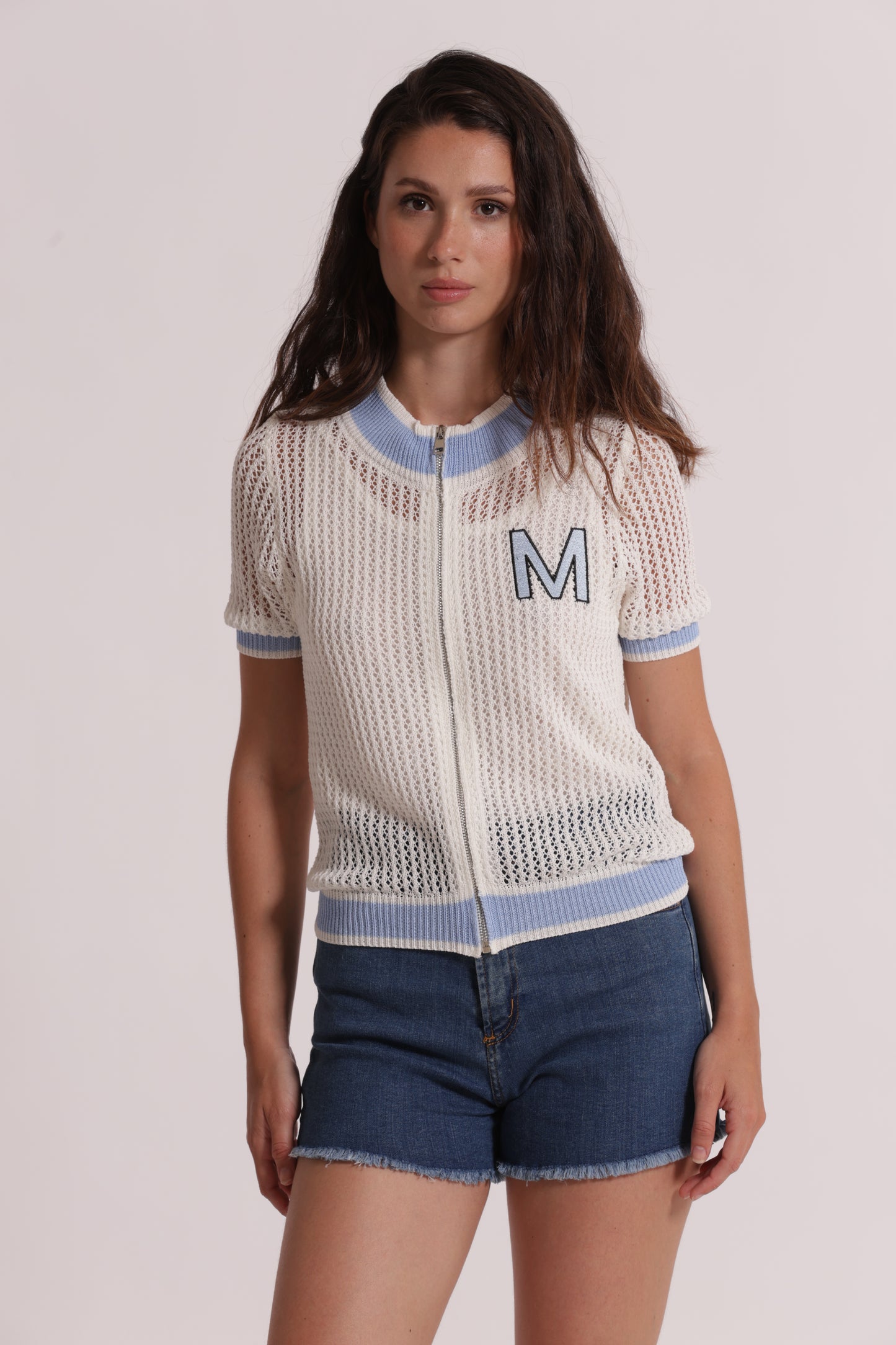 MAGLIA IN CROCHET CON ZIP