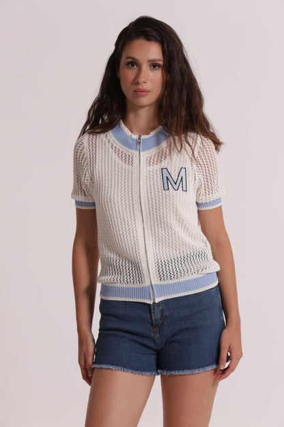 MAGLIA IN CROCHET CON ZIP