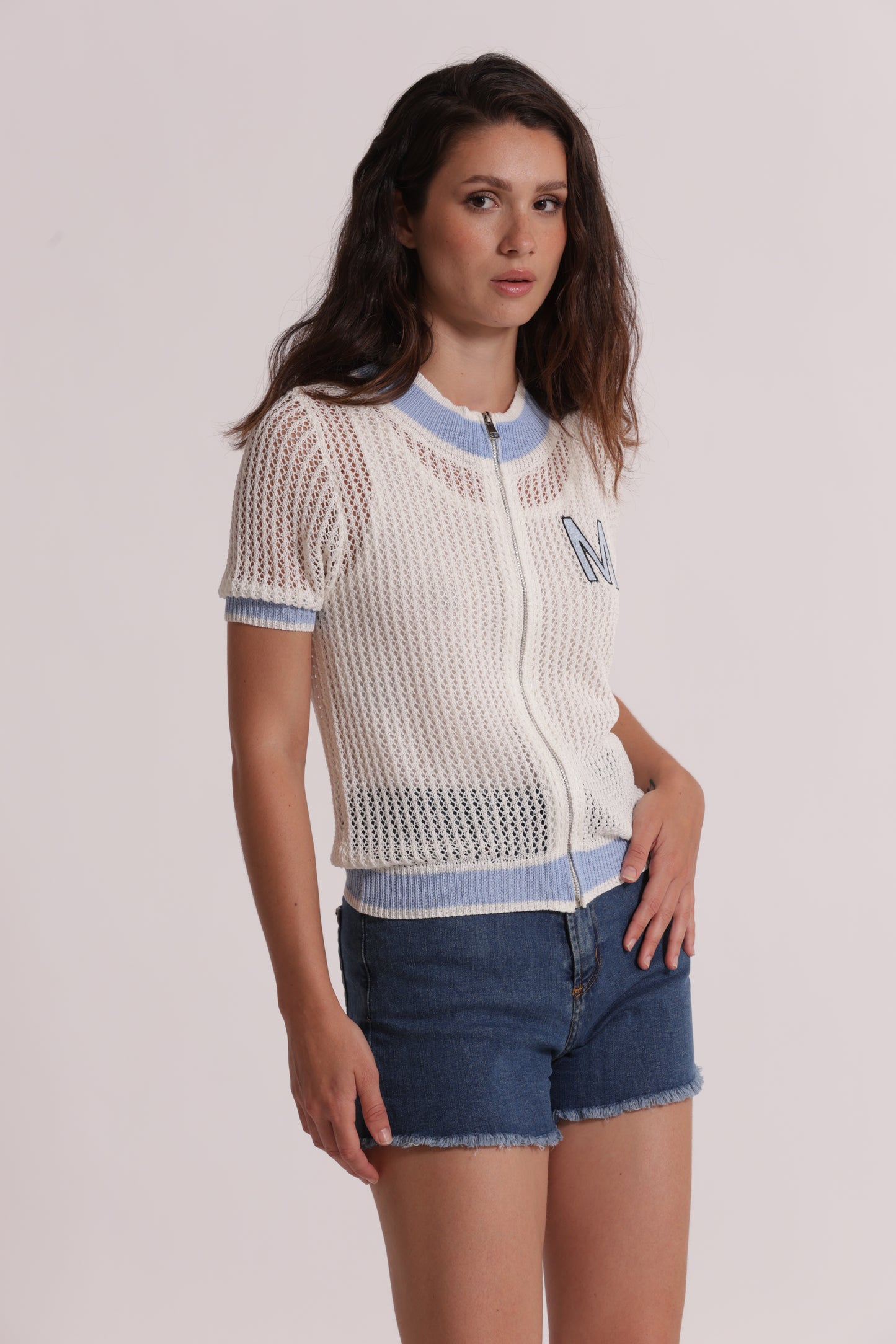 MAGLIA IN CROCHET CON ZIP