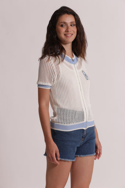 MAGLIA IN CROCHET CON ZIP