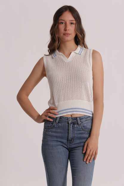 TOP IN MAGLIA CROCHET