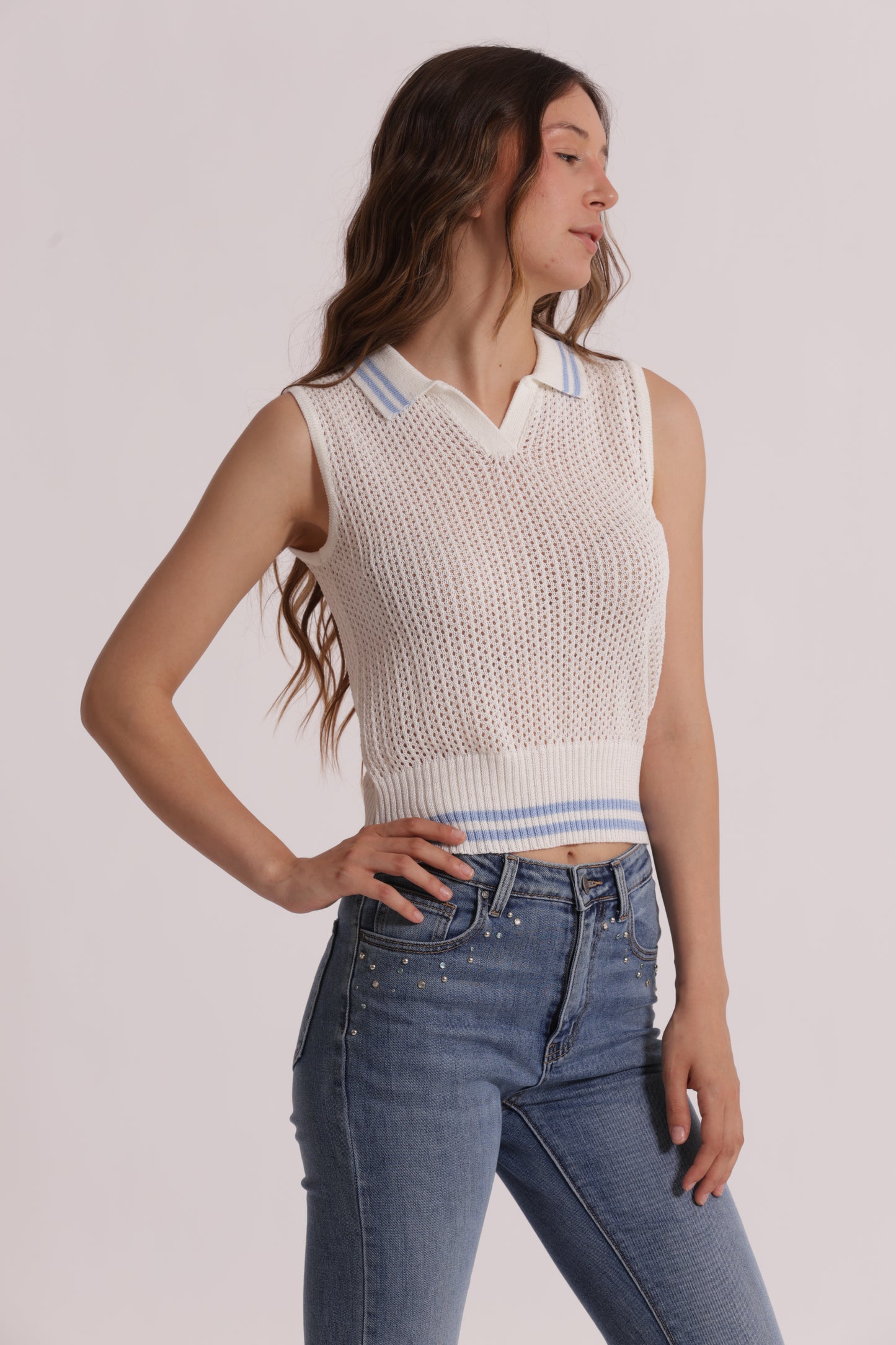 TOP IN MAGLIA CROCHET
