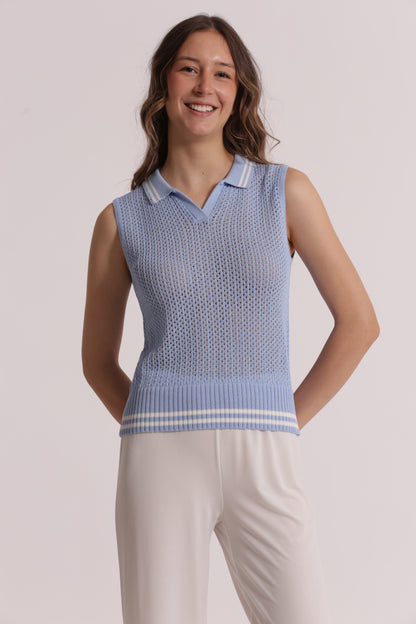 TOP IN MAGLIA CROCHET