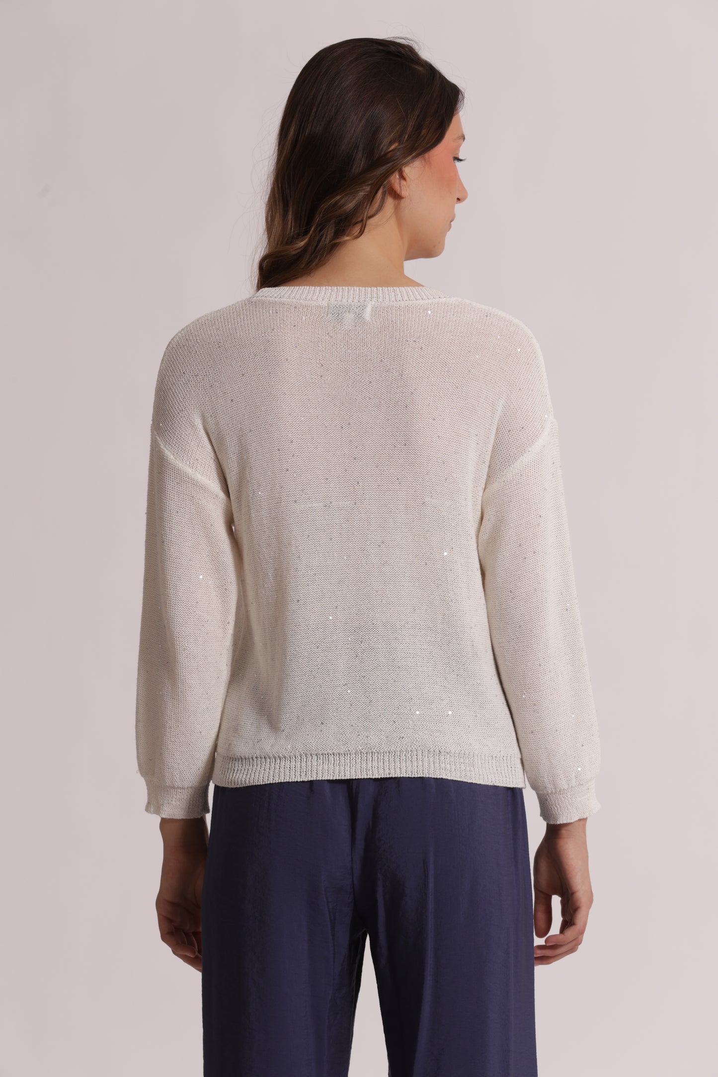 MAGLIA TRASPARENTE CON PAILLETTES