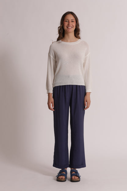 MAGLIA TRASPARENTE CON PAILLETTES