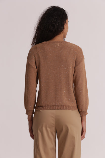 MAGLIA TRASPARENTE CON PAILLETTES