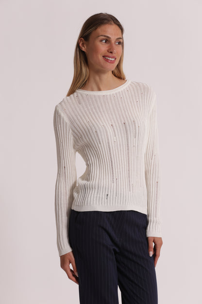 MAGLIA CON DETTAGLI SMAGLIATI