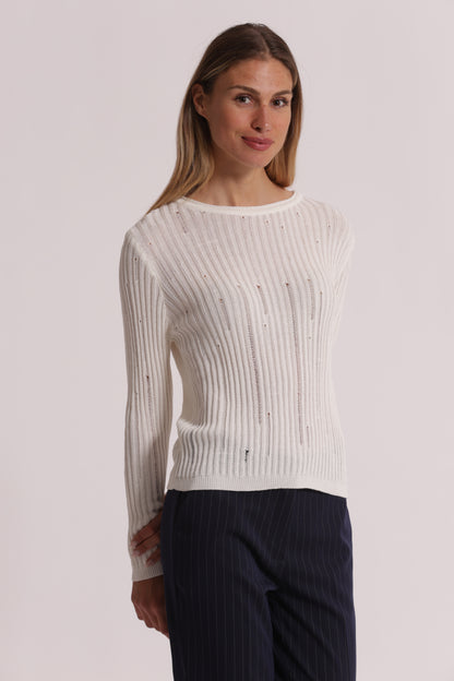 MAGLIA CON DETTAGLI SMAGLIATI