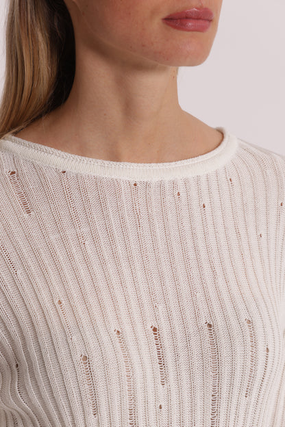 MAGLIA CON DETTAGLI SMAGLIATI