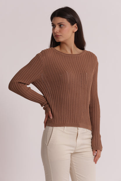 MAGLIA CON DETTAGLI SMAGLIATI