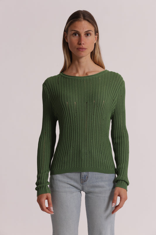 MAGLIA CON DETTAGLI SMAGLIATI