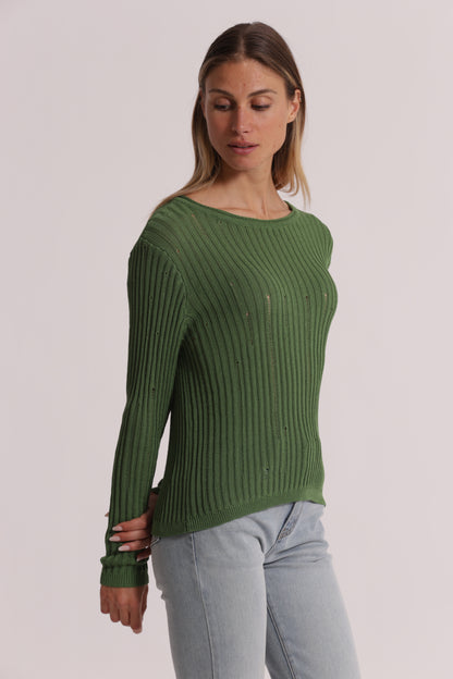 MAGLIA CON DETTAGLI SMAGLIATI