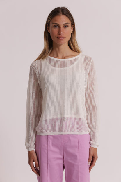 MAGLIA TRAFORATA A MANICHE LUNGHE