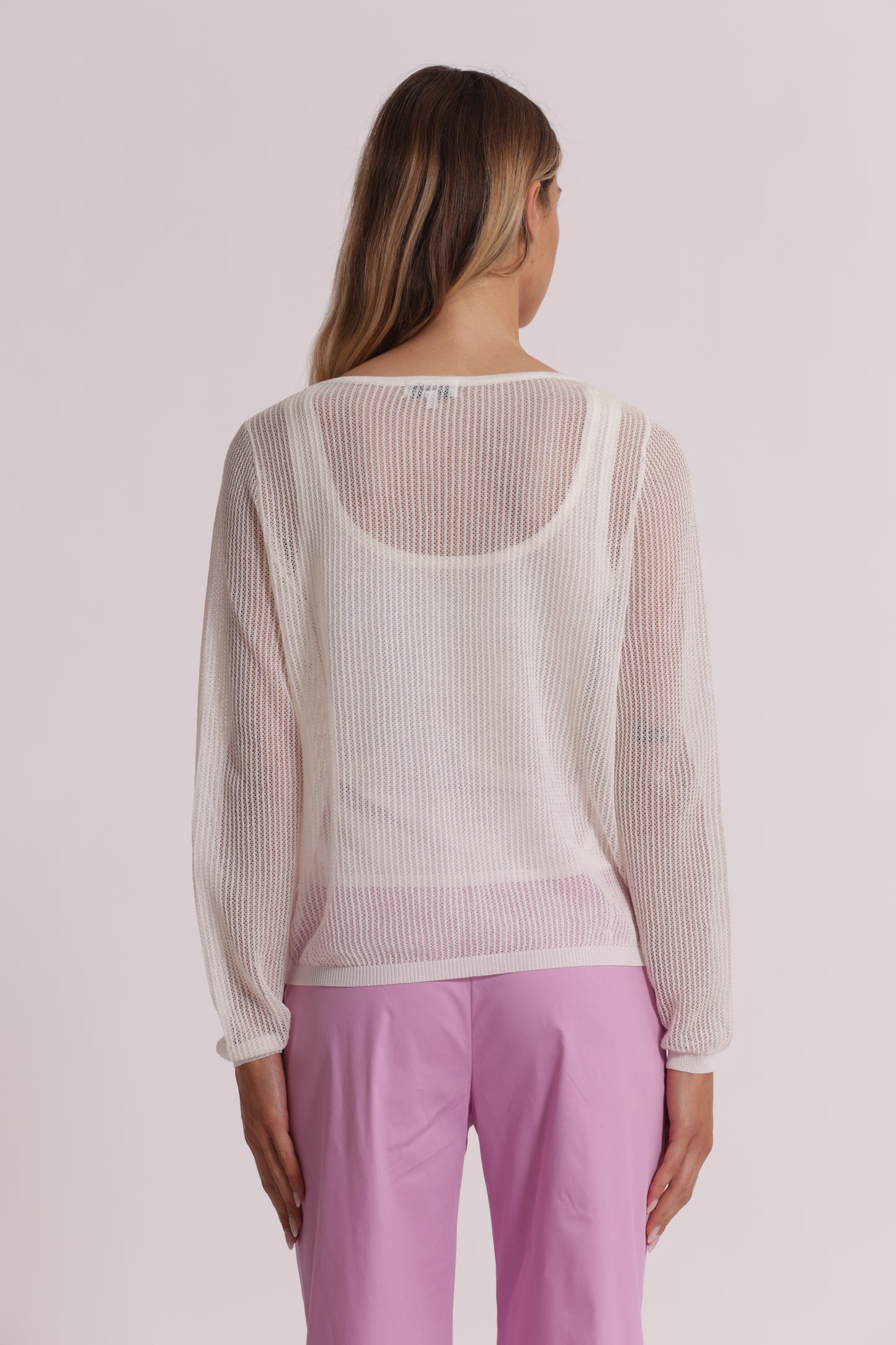 MAGLIA TRAFORATA A MANICHE LUNGHE